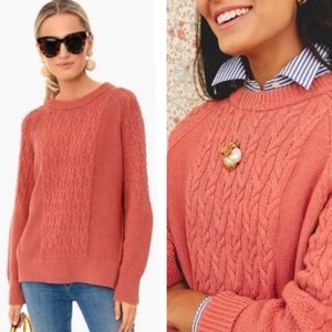 Tuckernuck • Nantucket Red Mixed Cable Knit Charles Crewneck Sweater
